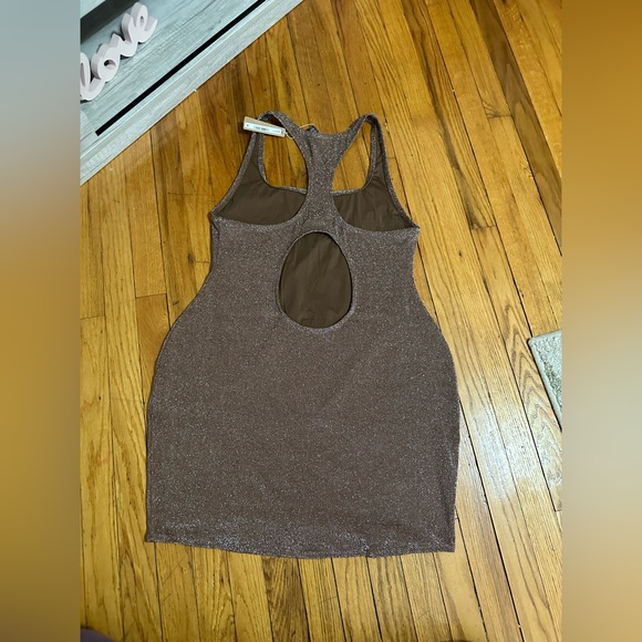 SKIMS Glitter Swim Metallic Dress in Cocoa Size 3X NWT! - Picture 10 of 11